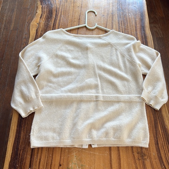 AUTUMN CASHMERE Bow Ivory Cardigan Medium - Picture 5 of 11